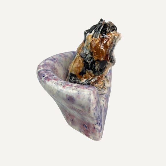 Cat on Couch Figurine Doreen Pickard Signed Ceramic UK Pottery - Picture 7 of 9